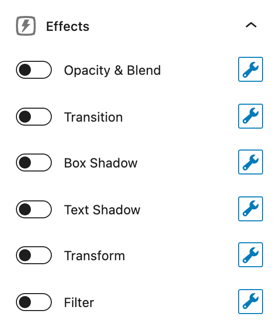 GenerateBlocks Effects Overview 中文文档:视觉效果